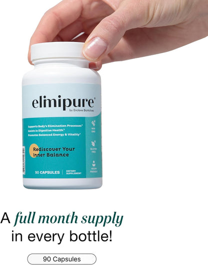 Elimipure Gut Cleanse & Restore Supplement, Regularity Support, 90 Caps